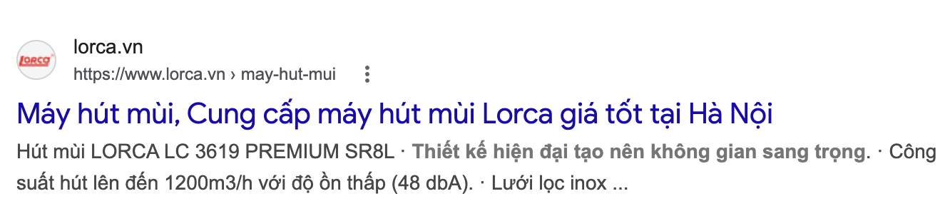 Kết quả Google cần bấm vào