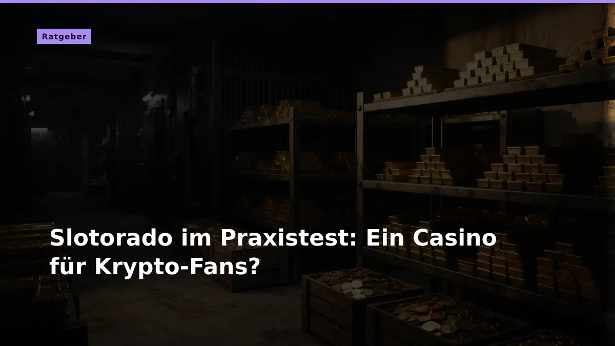 Slotorado im Praxistest: Ein Casino für Krypto-Fans?