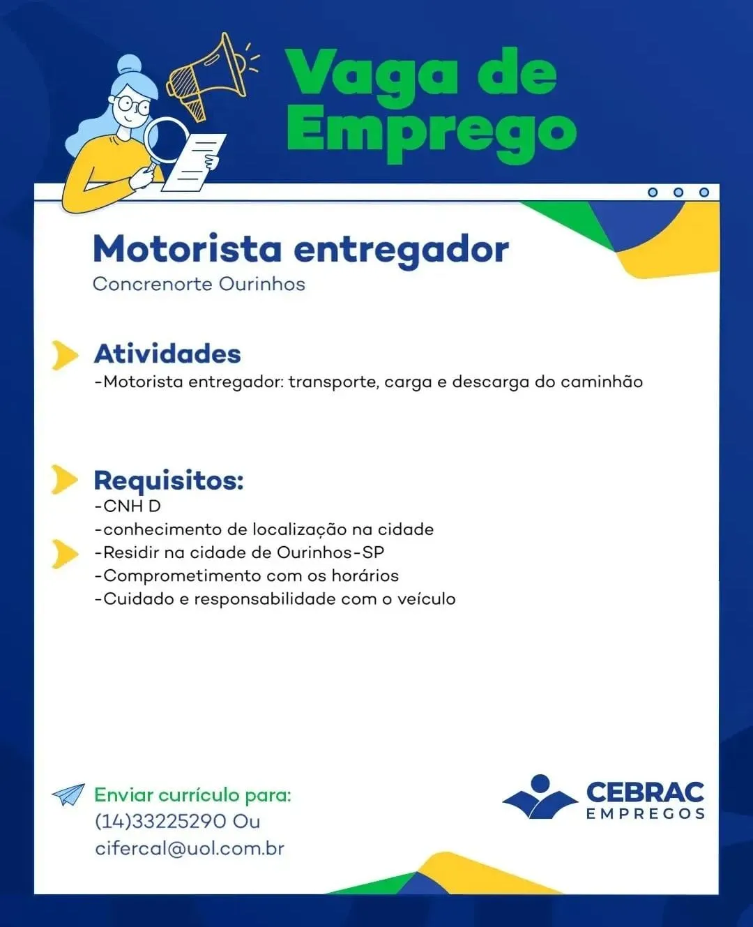 Motorista Entregador