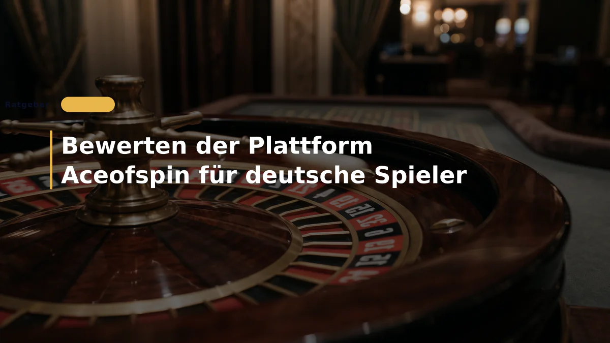 Bewerten der Plattform Aceofspin für deutsche Spieler