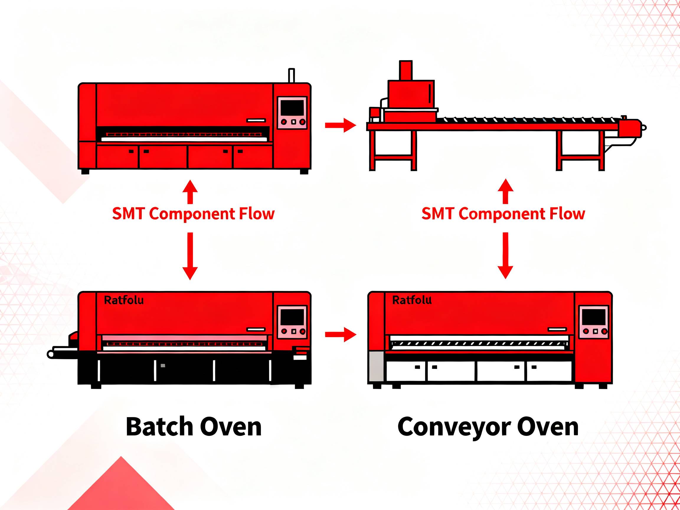 Industrial Ovens for Electronics Manufacturing: Types, Uses, and Maintenance Guide1 - S&M Co.Ltd Types of industrial ovens for electronics manufacturing.