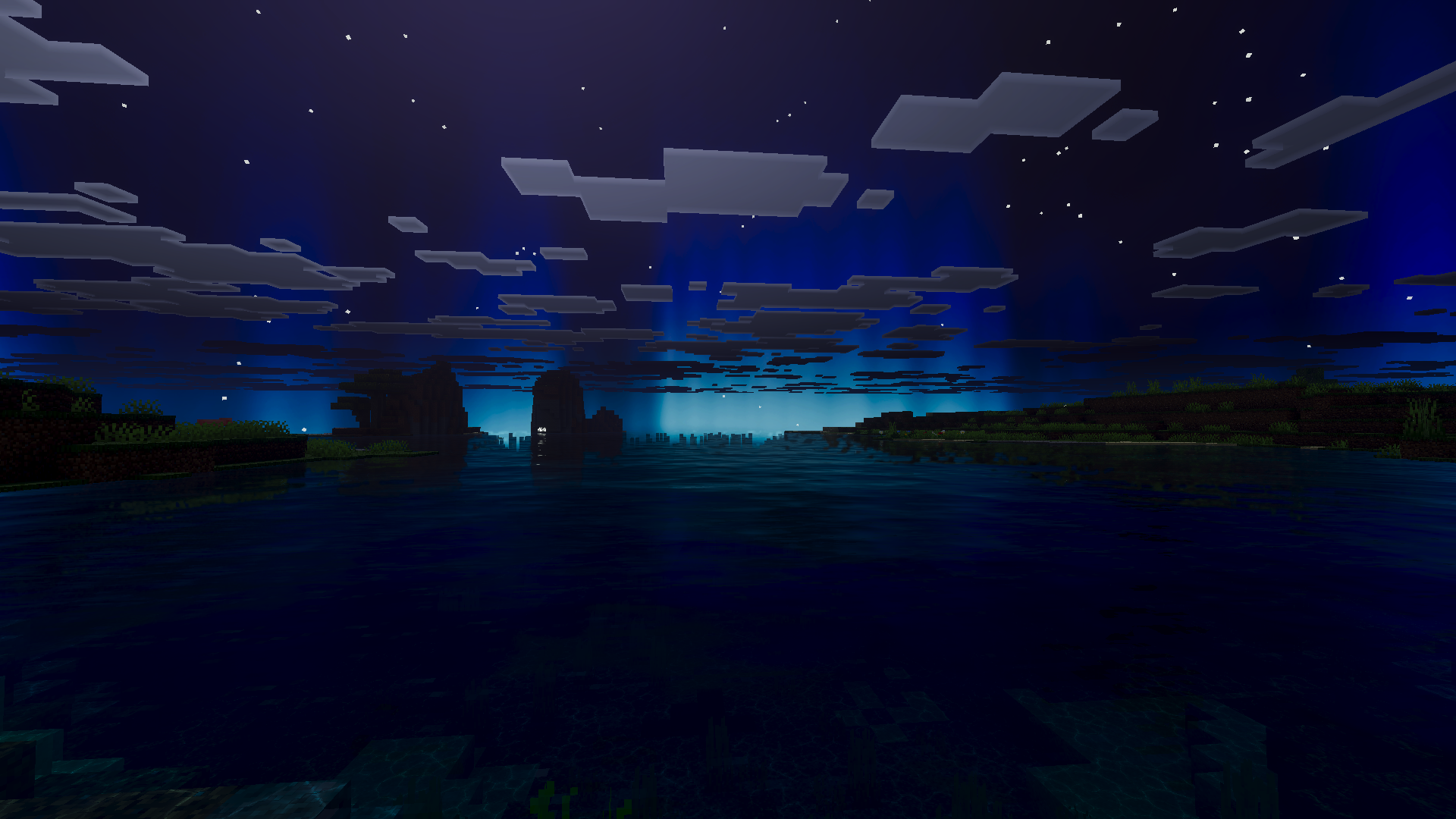 night ocean blue