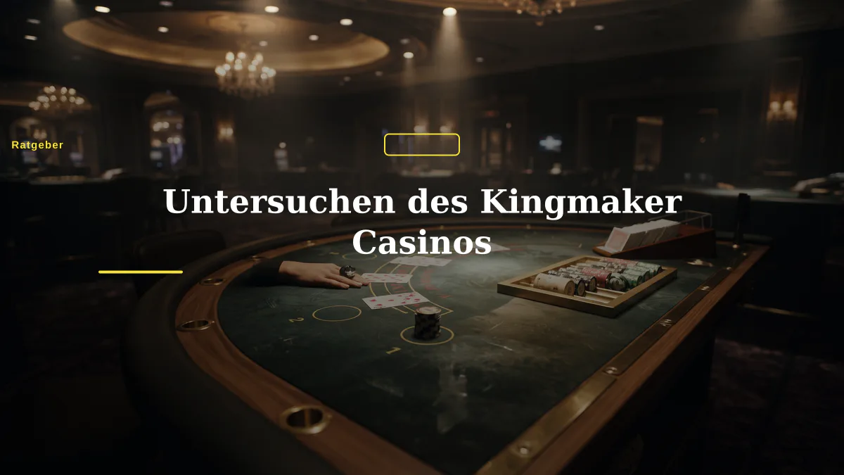Untersuchen des Kingmaker Casinos