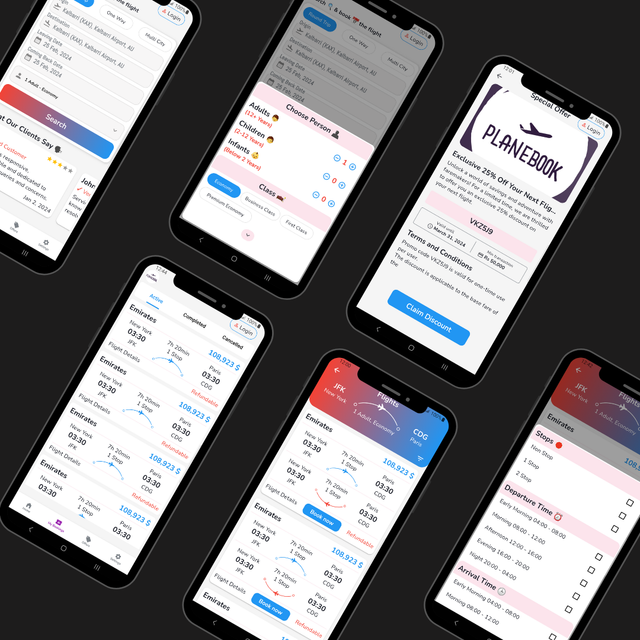 PlaneBook - Flight Booking Flutter App UI Kit
