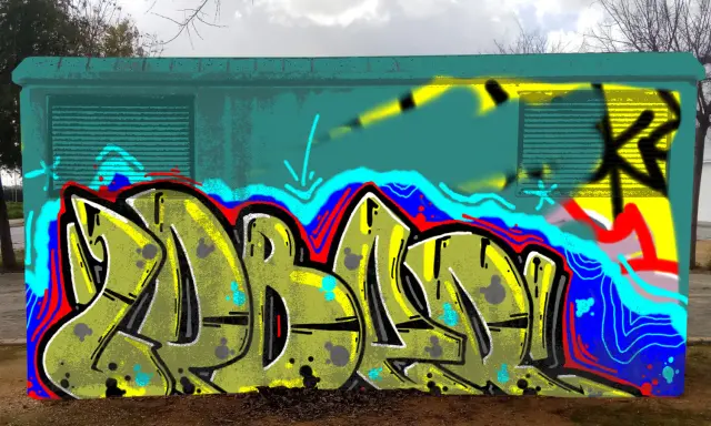 Graffiti artwork by LPBER