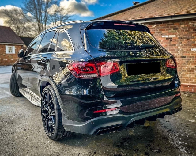Mercedes GLC X253 Hatchback AMG Line Black Rear Diffuser with Exhaust Tips 16-20