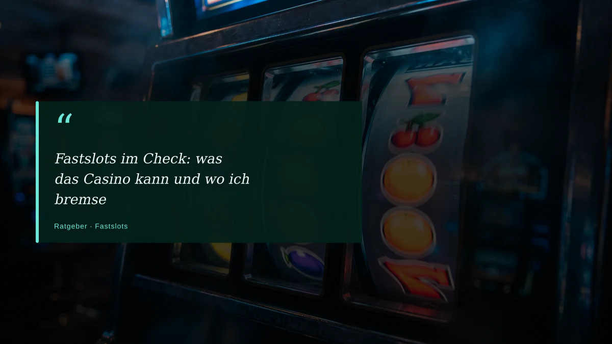 Fastslots im Check: was das Casino kann und wo ich bremse