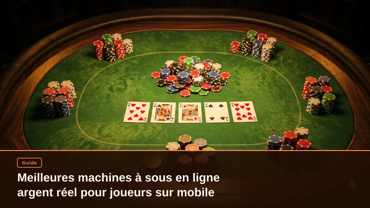 Meilleures machines à sous en ligne argent réel pour joueurs sur mobile