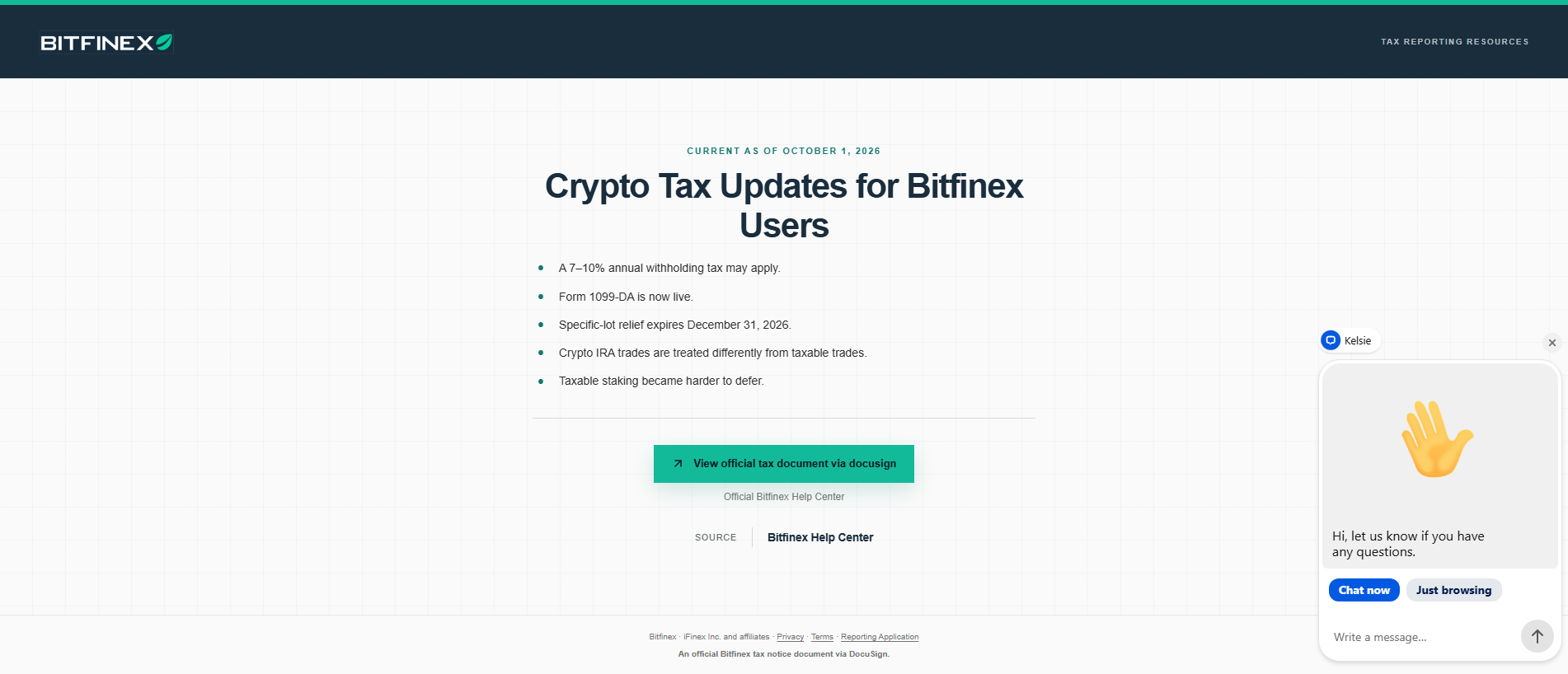 Stored capture of bitfinextaxdocument.com