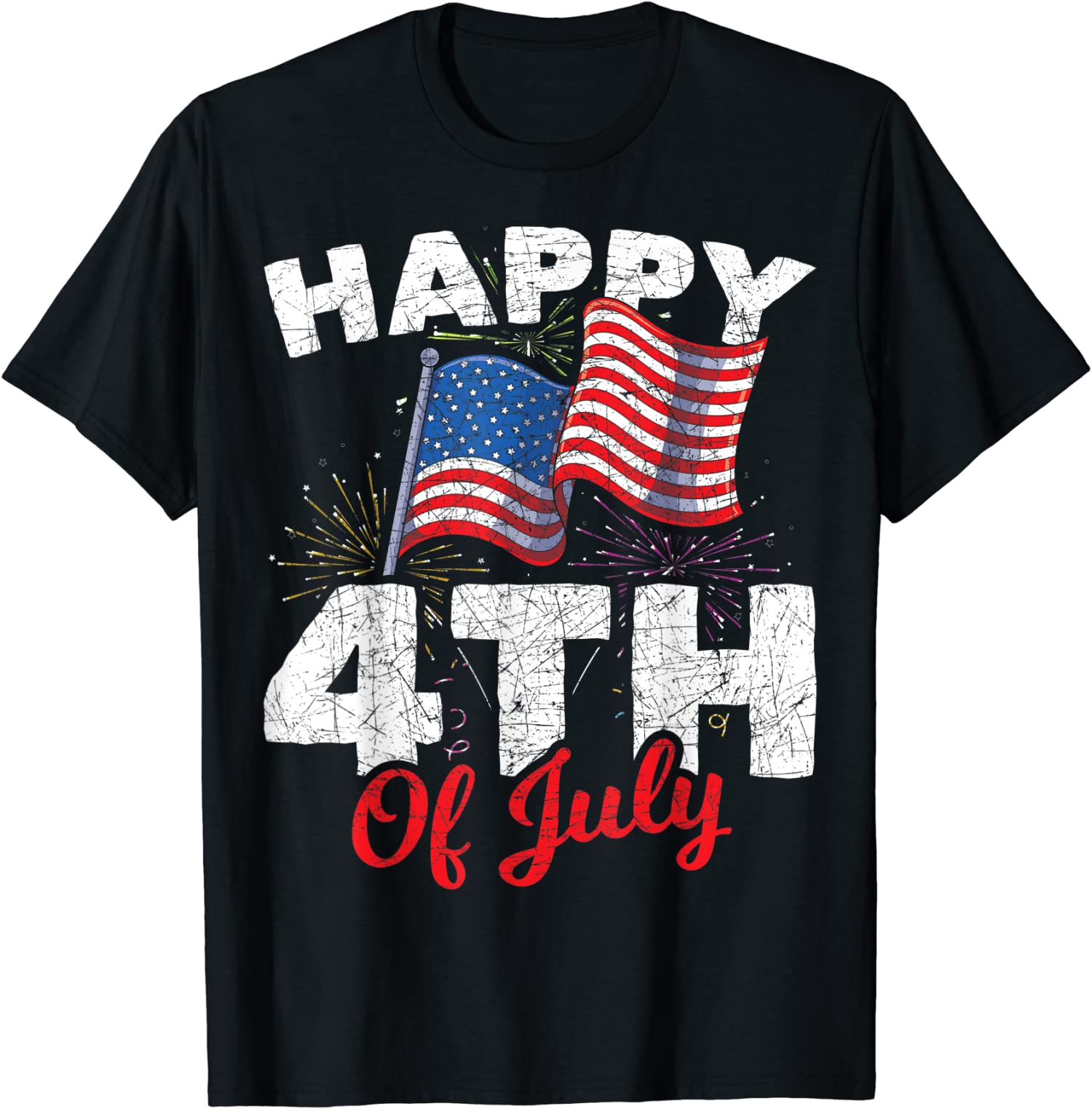 Happy 4th Of July Patriotic American US Flag Gift Unisex T-Shirt