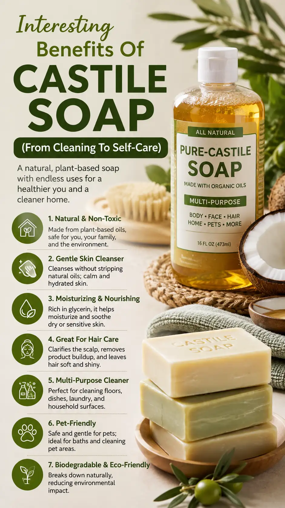 Interesting Benefits Of Castile Soap (From Cleaning To Self-Care) Interesting Benefits Of Castile Soap (From Cleaning To Self-Care)
