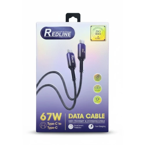 كابل تايب سي إلى تايب سي USB-C – Redline 67W