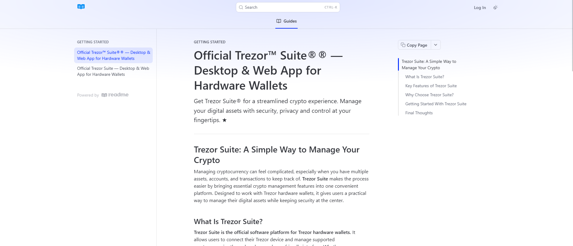 Stored capture of trzor-suite.readme.io