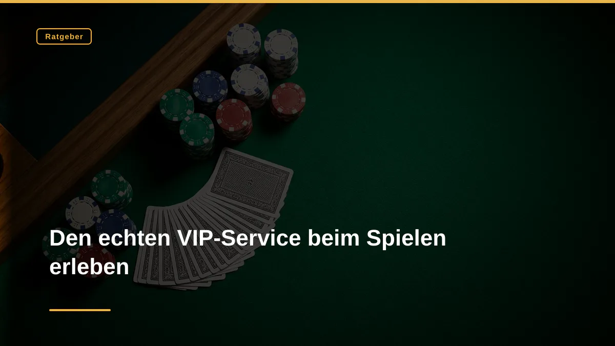 Den echten VIP-Service beim Spielen erleben