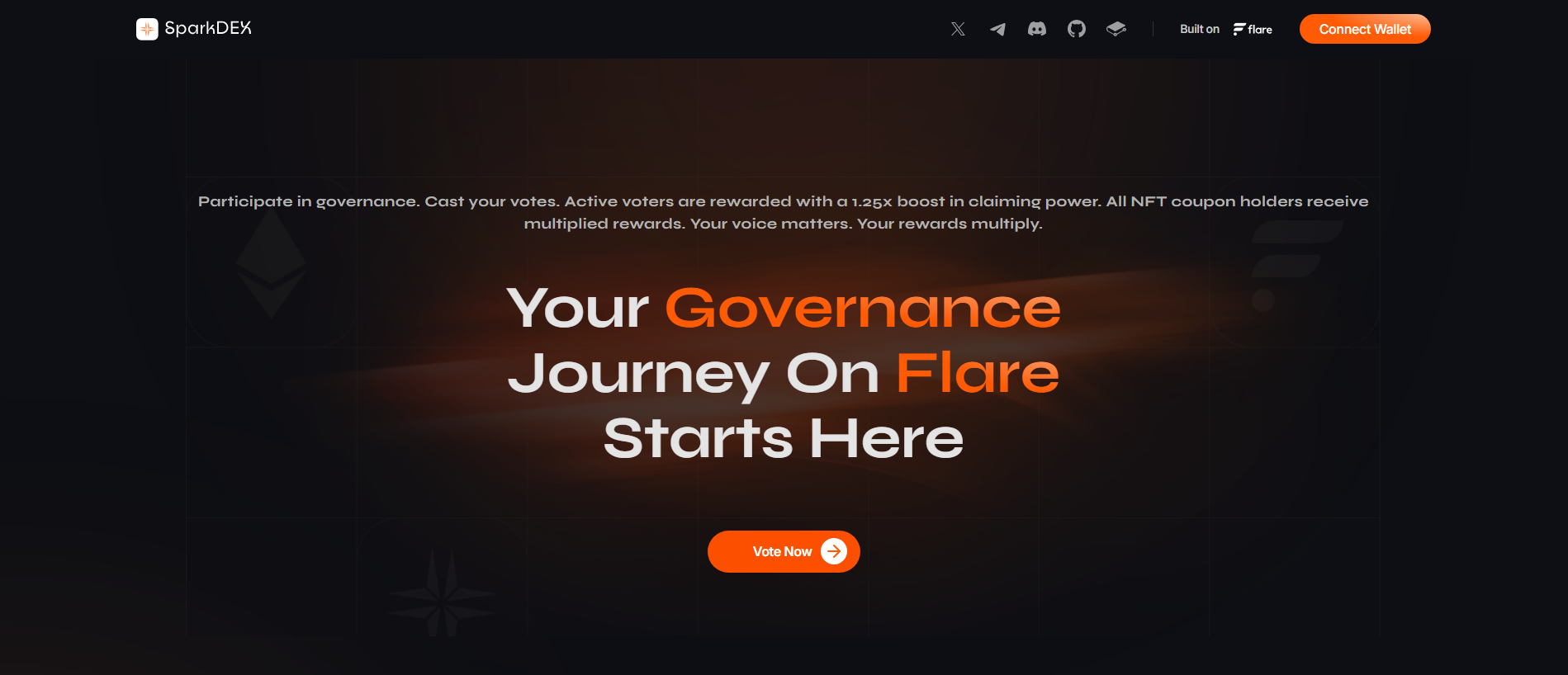Screenshot of sparkdex.vote