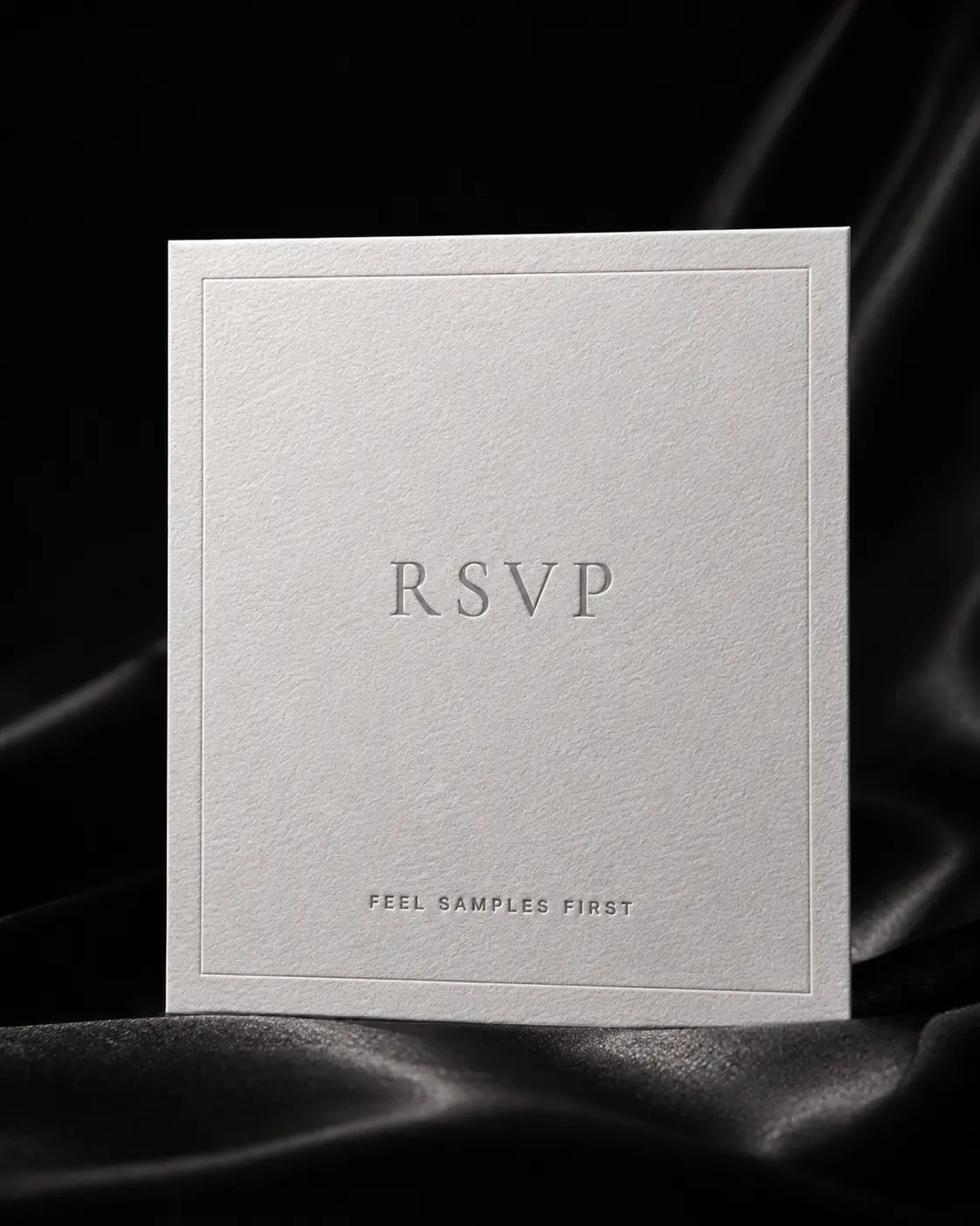 Premium RSVP letterpress sample card