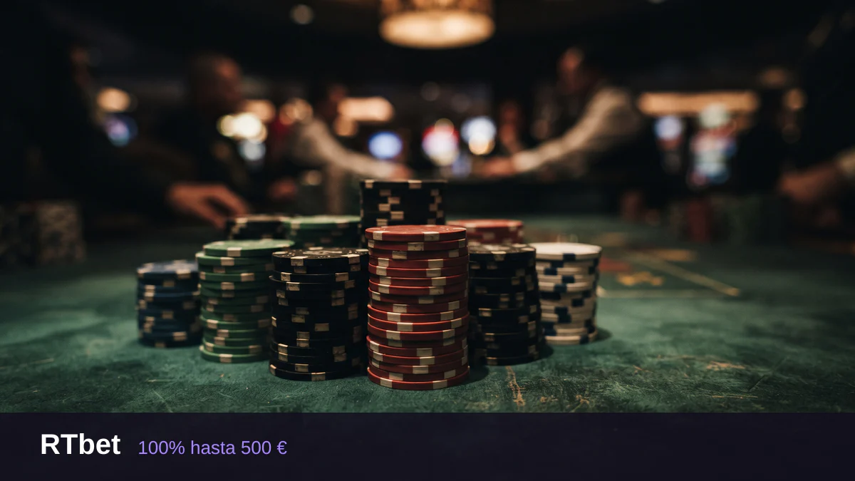 RTbet casino — bono de bienvenida 100% hasta 500 € + 20 FS, pagos: Visa, Mastercard, Skrill, Neteller, Paysafecard