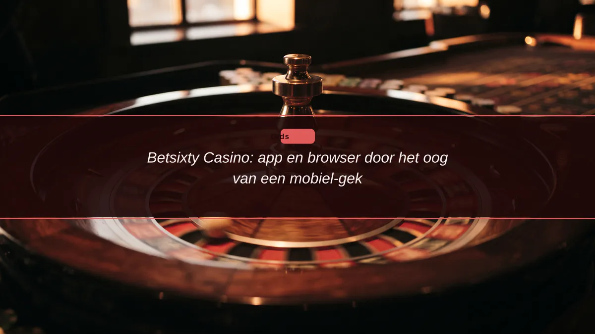 Betsixty Casino: app en browser door het oog van een mobiel-gek