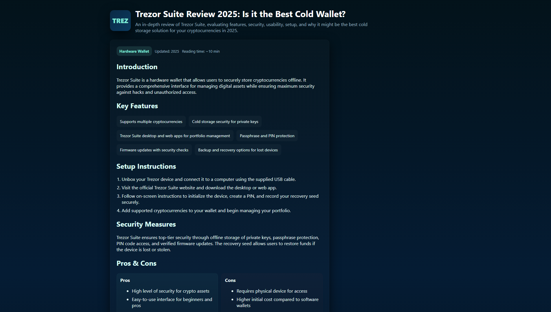 Stored capture of trezoor-suite-app.pages.dev