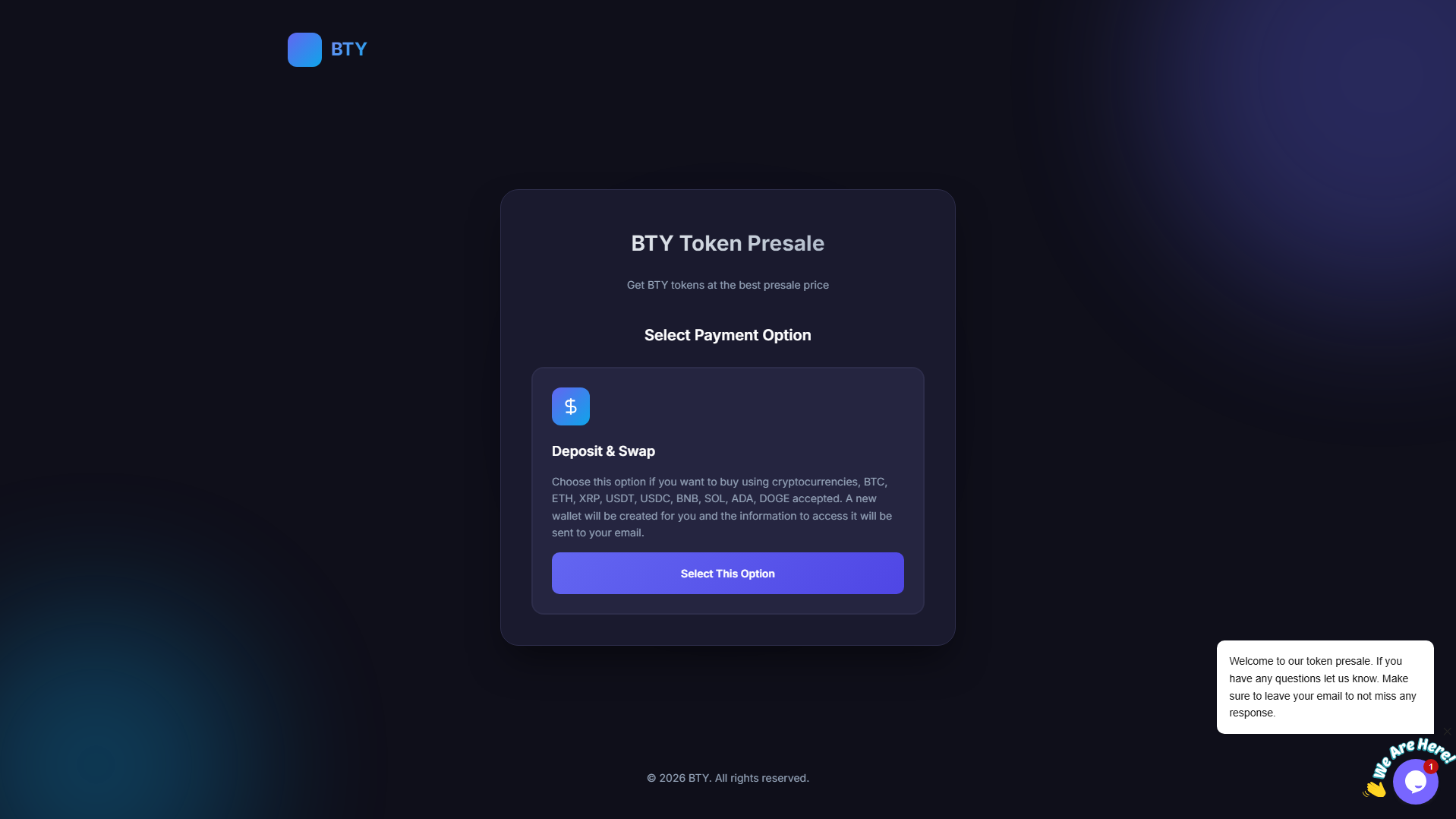 Stored capture of bitensitytoken.com