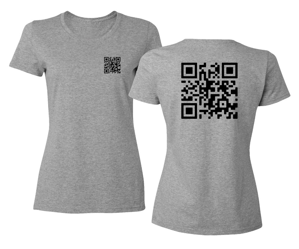 Trump Dancing Dance QR Code Funny President Ladies’ Crewneck T-Shirt