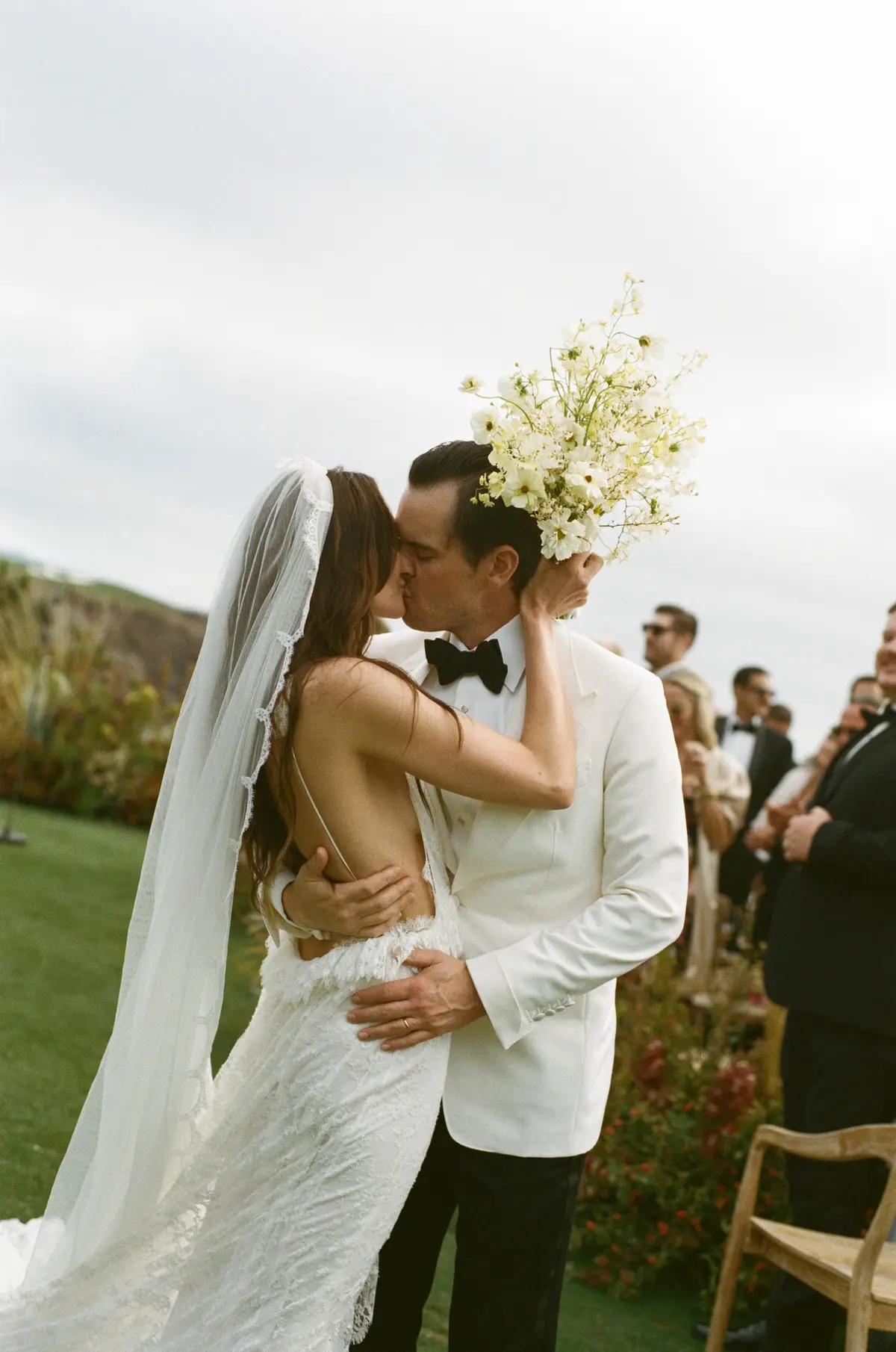 Custom Chloé Dress and Heirloom Jewelry Highlight Coastal California Wedding