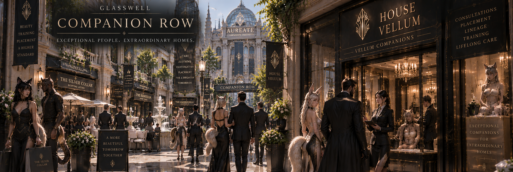 Companion Row, Glasswell's luxury companion and household-placement district.