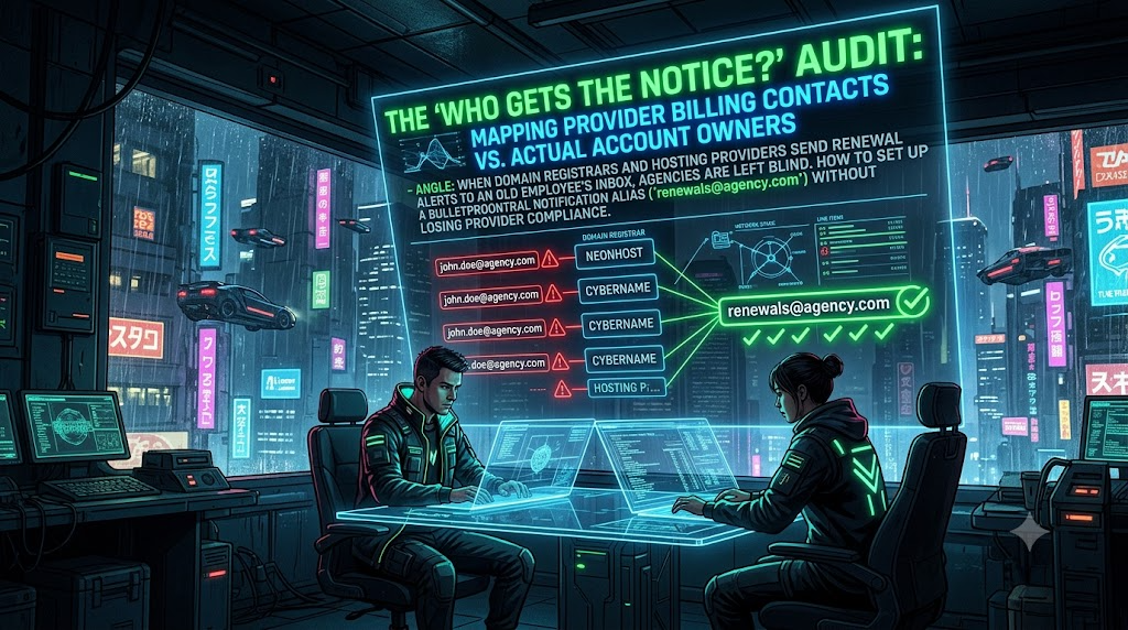 The “Who Gets the Notice?” Audit: Mapping Provider Billing Contacts vs. Actual Account Owners