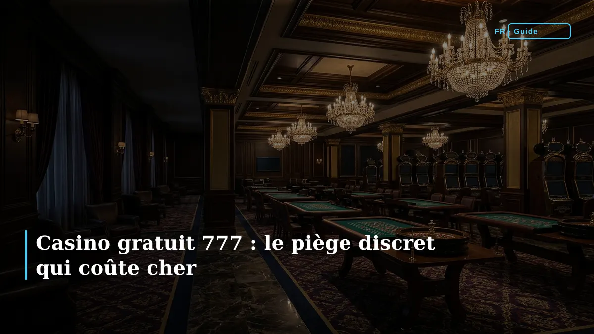 Casino gratuit 777 : le piège discret qui coûte cher