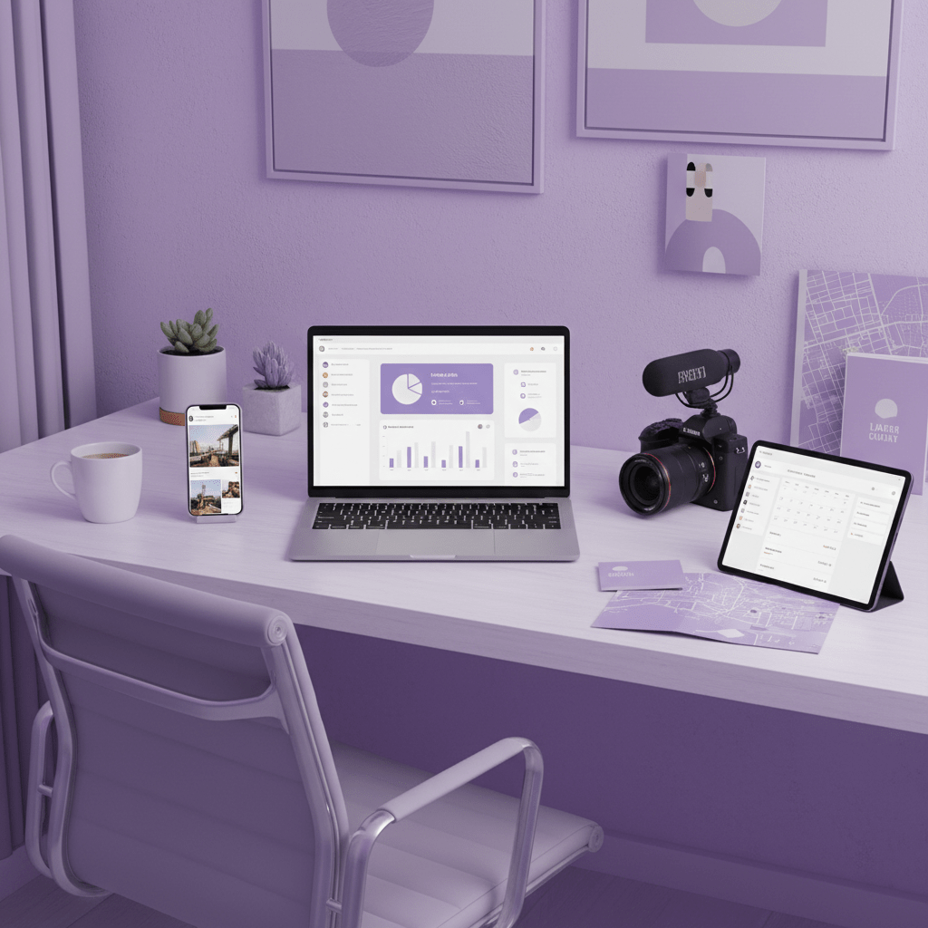 Hotel social media analytics workspace