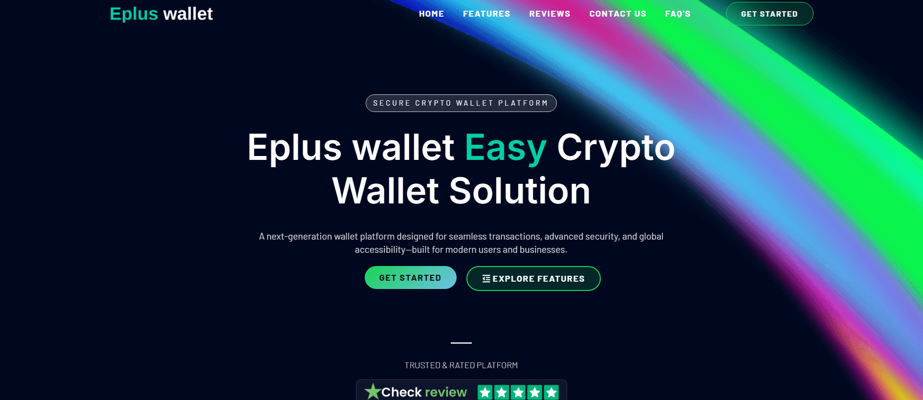 Forensic screenshot of epluswallet.com showing the phishing page layout