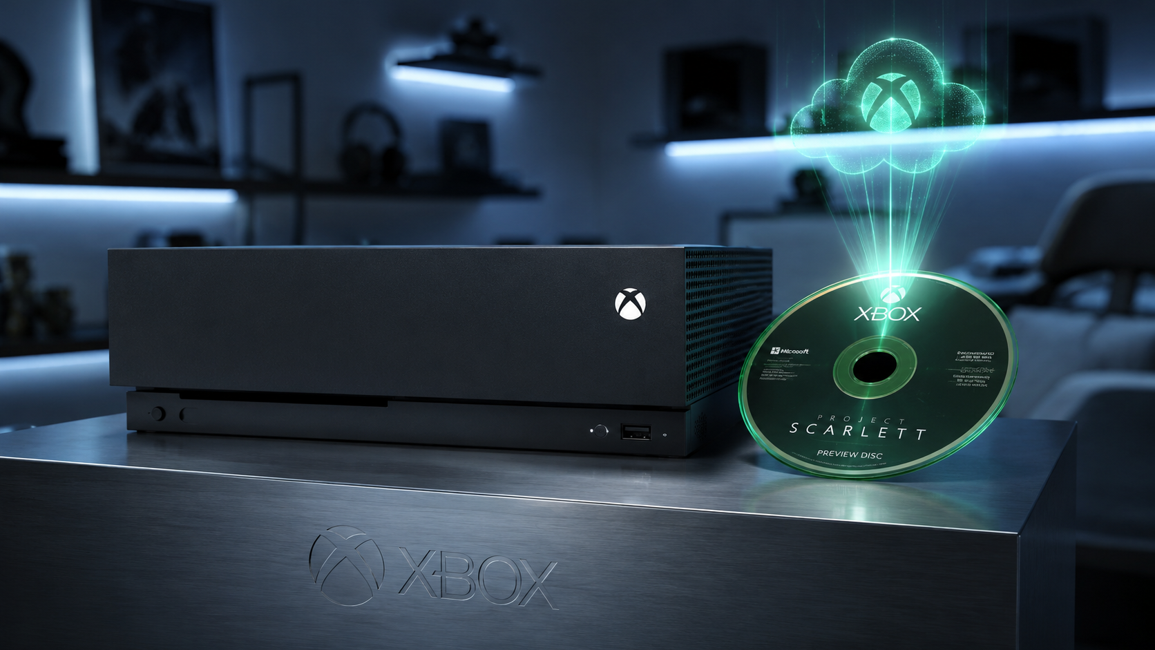 Xbox Project Scarlett preview disc in focus