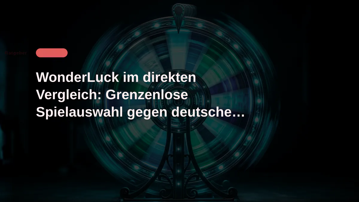 WonderLuck im direkten Vergleich: Grenzenlose Spielauswahl gegen deutsche Regeln