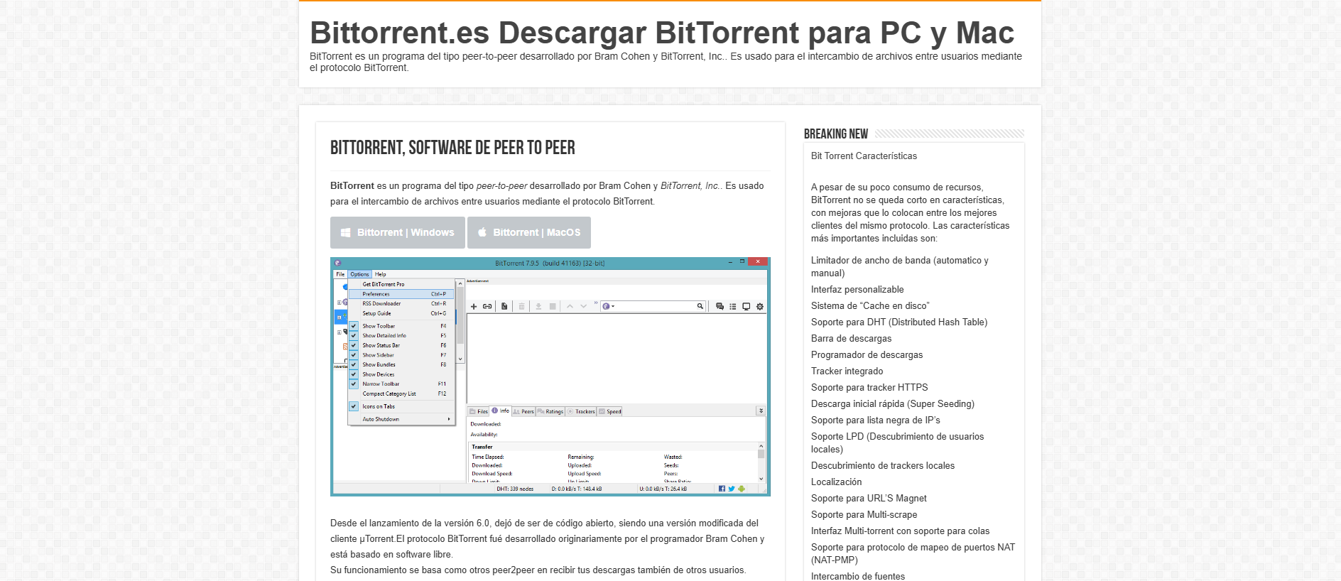 Forensic screenshot of bittorrent.es showing the phishing page layout