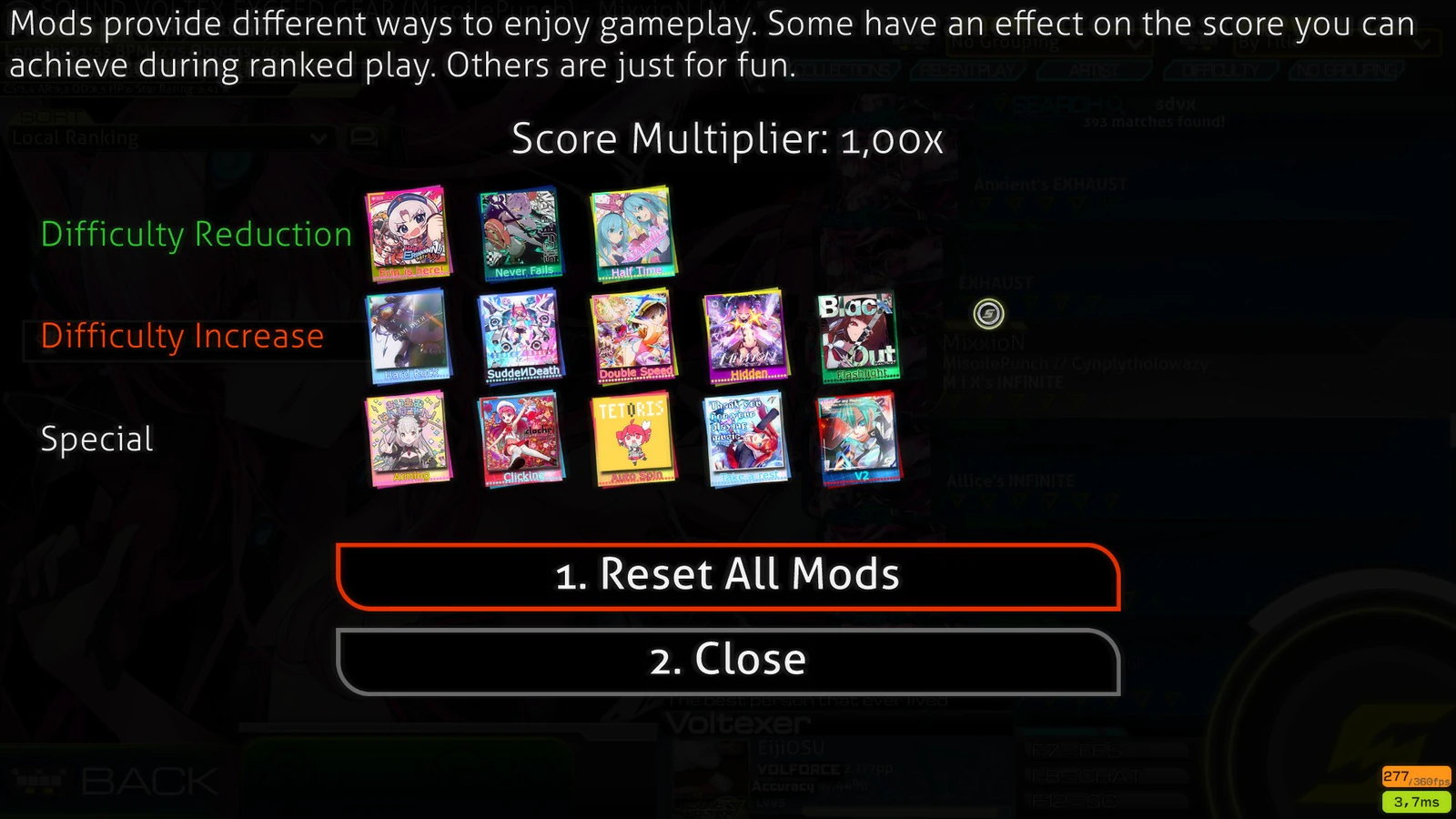 Sound Voltex Nabla / SDVX ∇ (HD 16:9) (STD Only) osu! skin screenshot 2