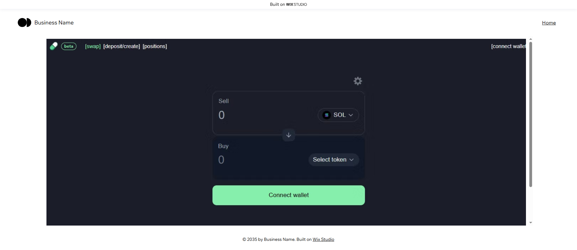 Forensic screenshot of pumpswasp.wixstudio.com showing the phishing page layout