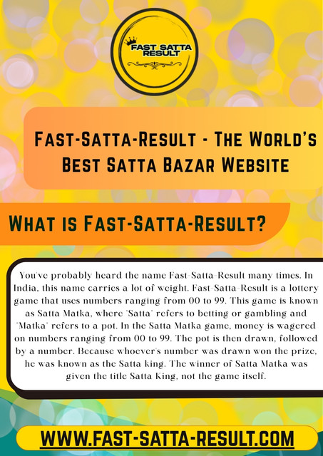Check today’s live Satta results and charts at https://fast-satta-result.com/. Accurate daily numbers from all major markets updated instantly.