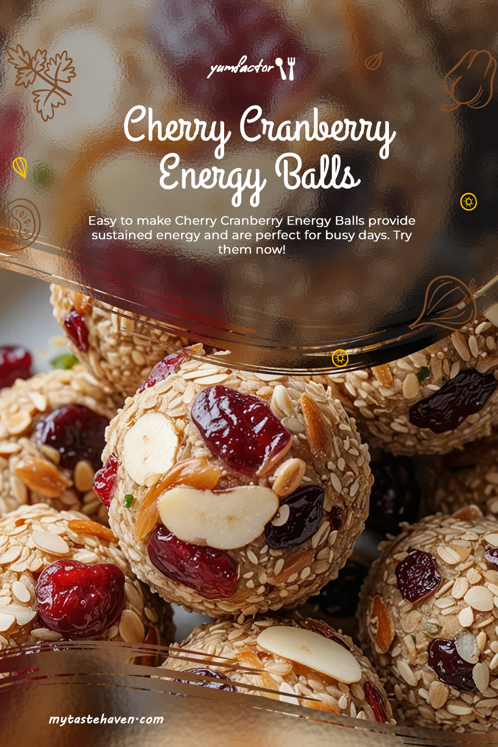 Cherry Cranberry Energy Balls