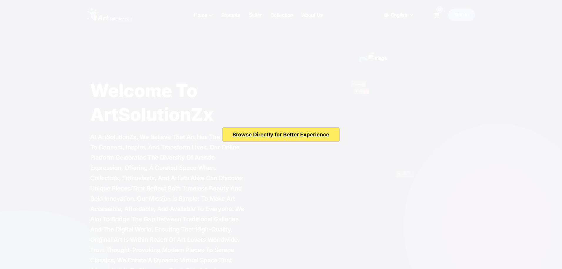 Screenshot of artsolutionzx.com