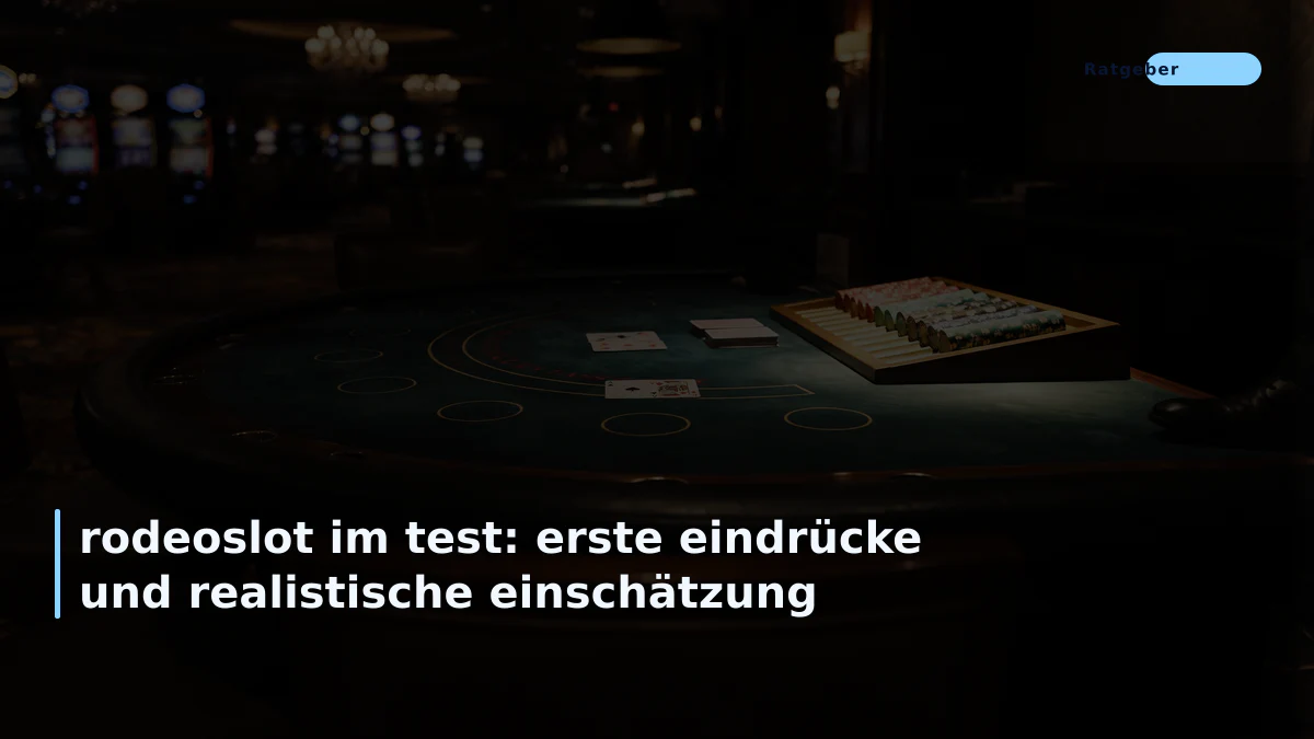 rodeoslot im test: erste eindrücke und realistische einschätzung