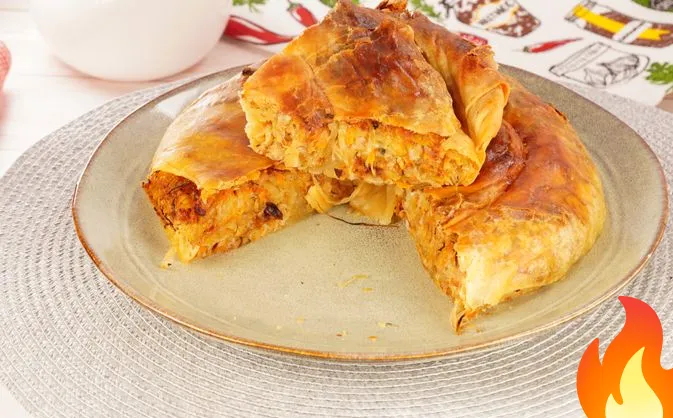 Постер Вертута из вытяжного теста, с квашеной капустой