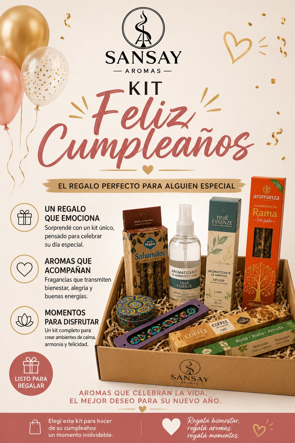 Contenido del Kit Feliz Cumplea&ntilde;os