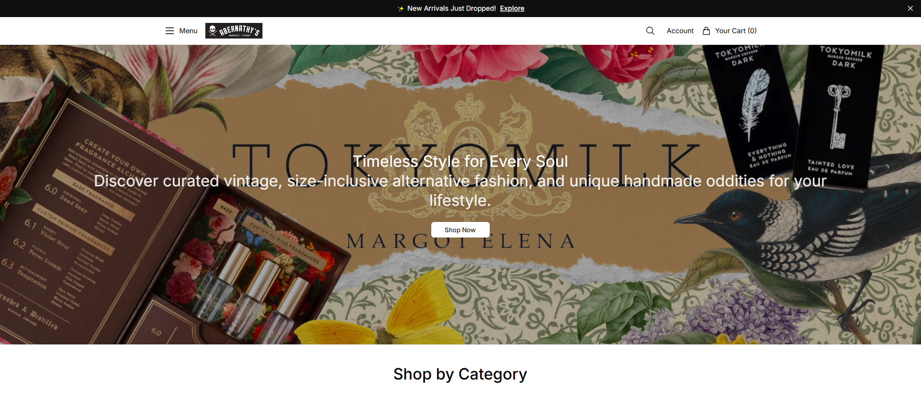 Stored capture of abernathyslabel.shop