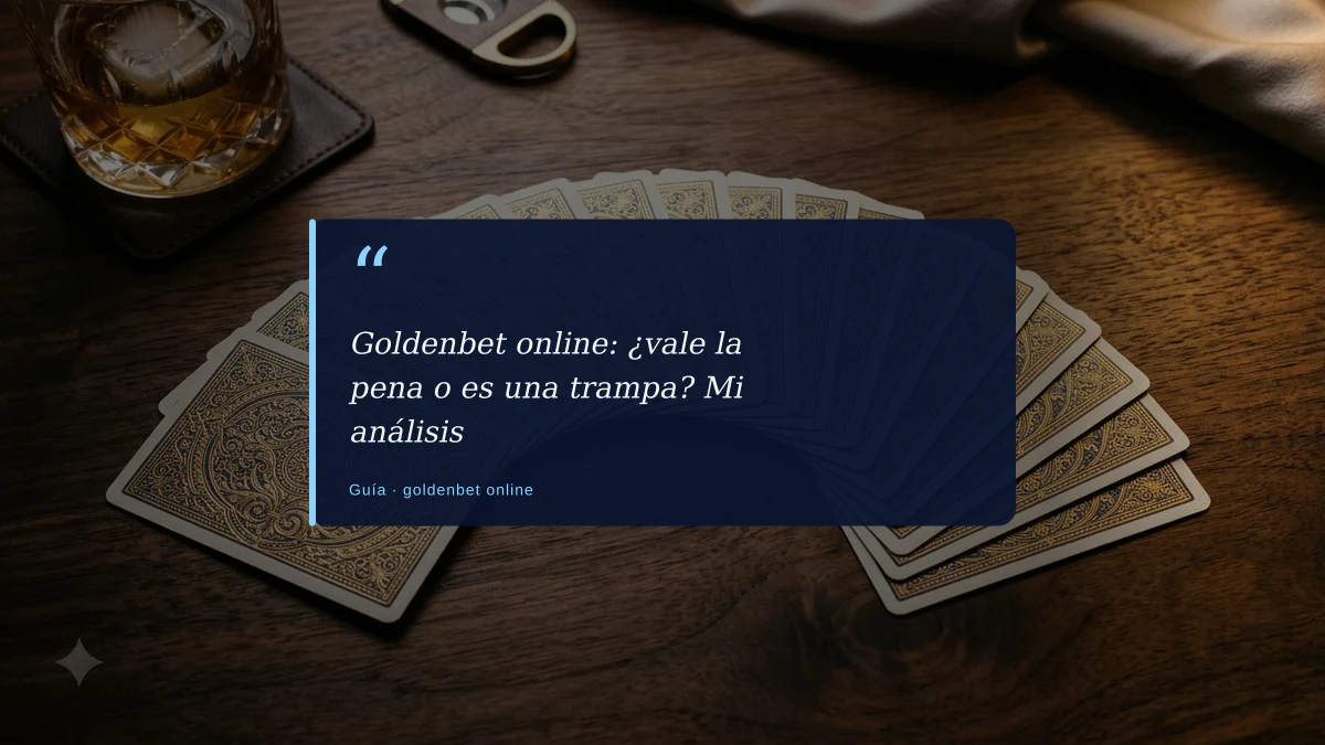 Goldenbet online: ¿vale la pena o es una trampa? Mi análisis