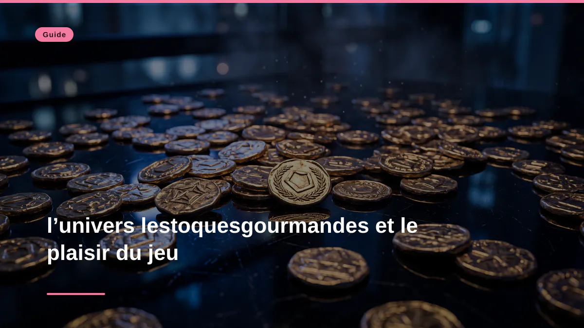 l’univers lestoquesgourmandes et le plaisir du jeu