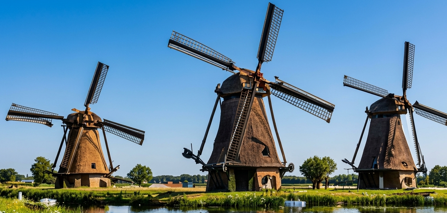 Windmolens bij Kinderdijk