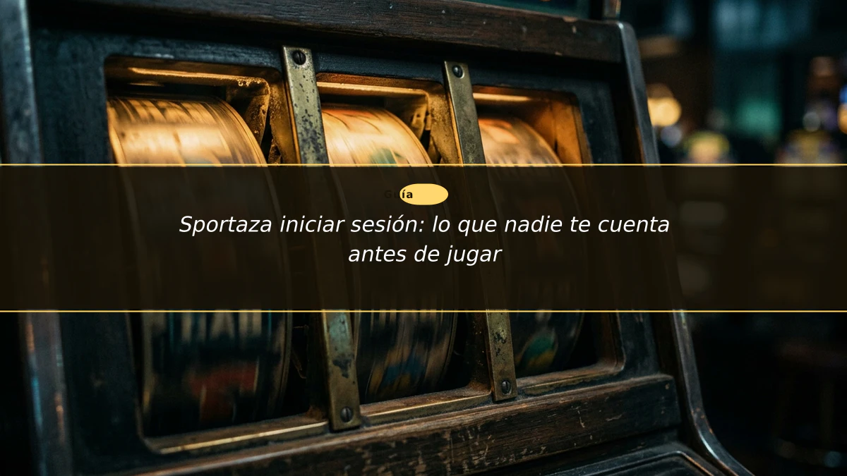 Sportaza iniciar sesión: lo que nadie te cuenta antes de jugar