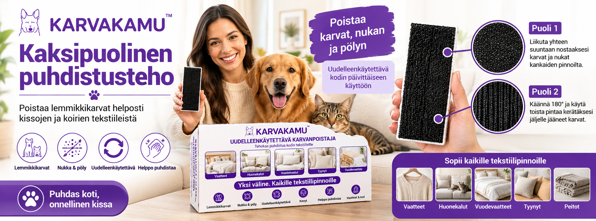 Karvakamu Twist kaksipuolinen karvanpoistaja