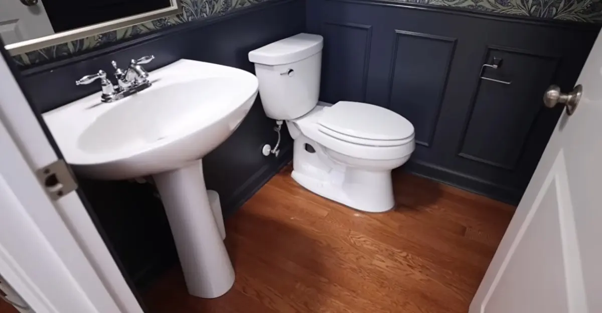 Clever Bathroom Hack: Hidden Storage Under Pedestal Sink