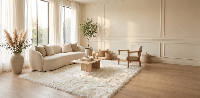 Latepis Plush Faux Fur Bedside Rug